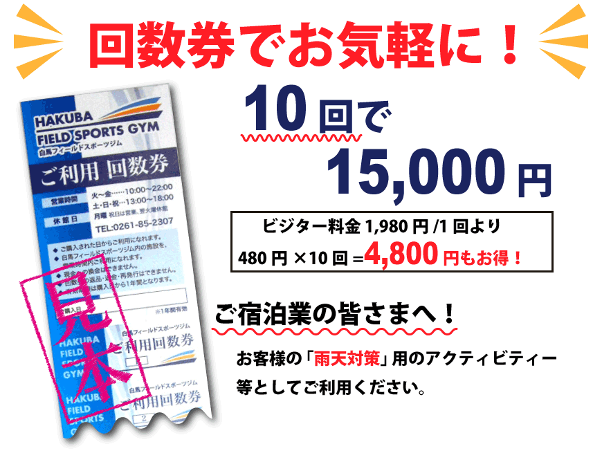 回数券。10回分で15000円。